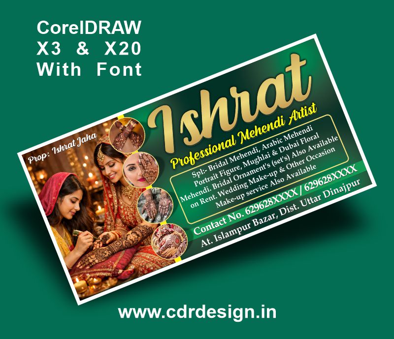 Mehendi Artist Banner & Flex CDR File