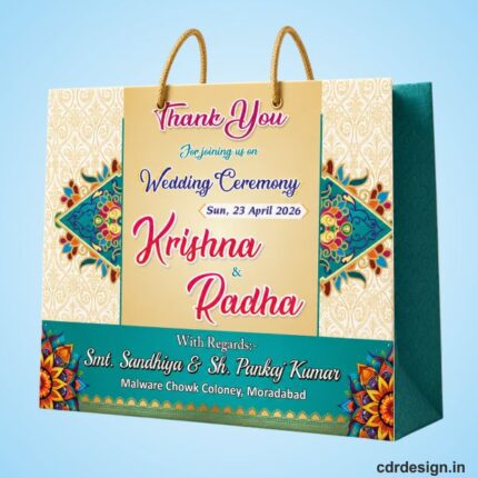 Multicolour Wedding Carry Bag Design CDR File