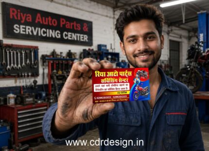 Bike Servicing Centre Visiting Card CDR File