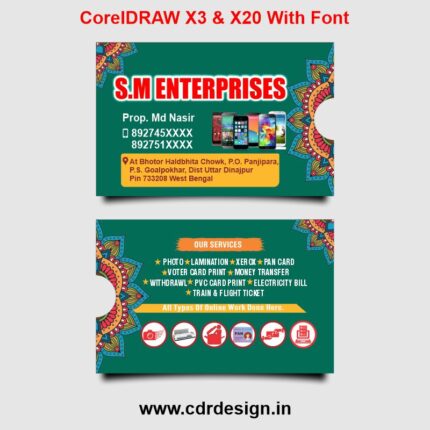 Cyber Cafe ATM Pouch Design CDR File