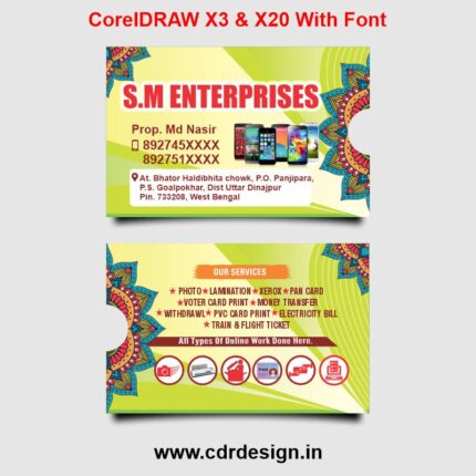Mobile Shop ATM Pouch Design CDR File