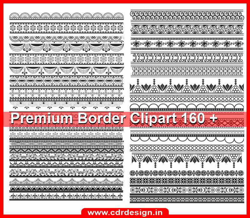 Premium Border Clipart 160 + Design CDR File