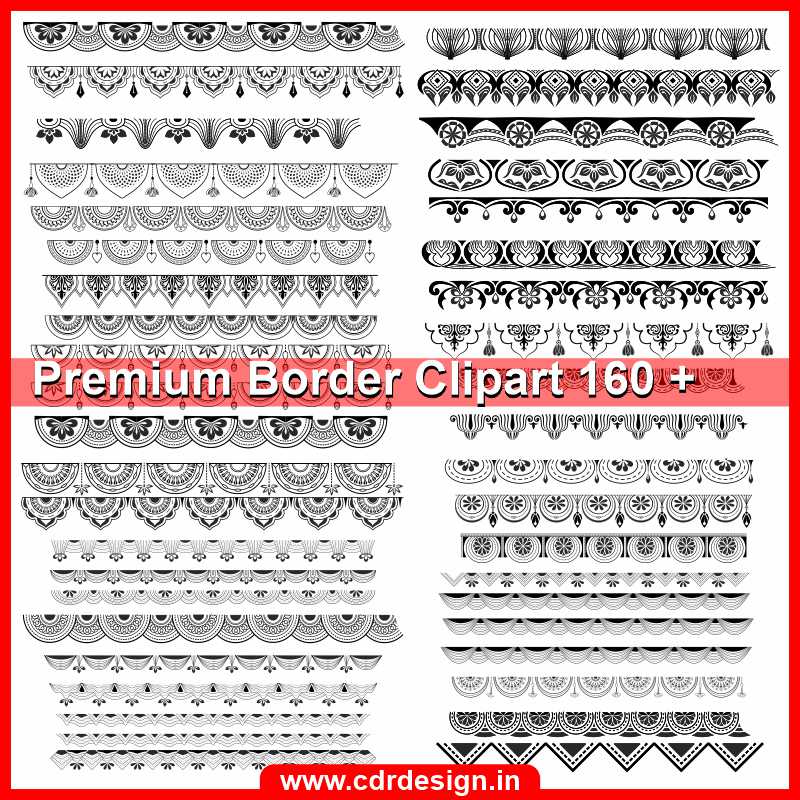 Premium Border Clipart 160 + Design CDR File