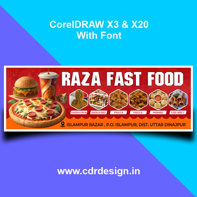 Raza Fast Food Banner CDR File