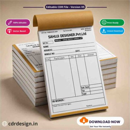 Bill Book Design CDR File