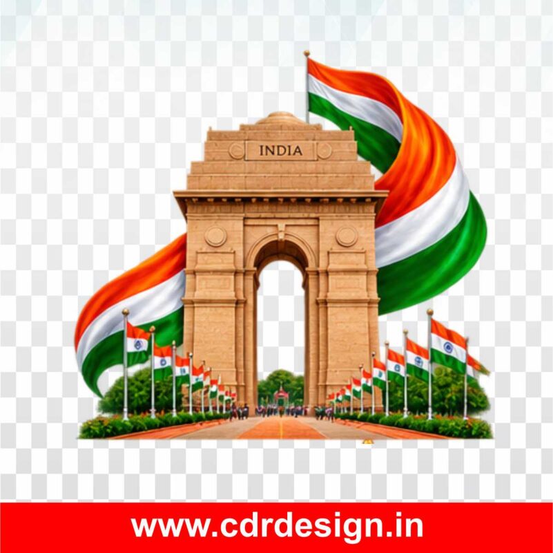 15 August India Gate PNG File