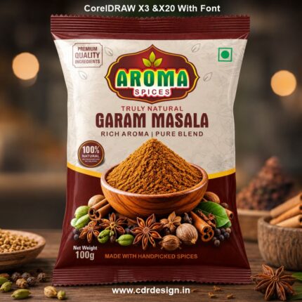 Garam Masala Packaging Design CDR File