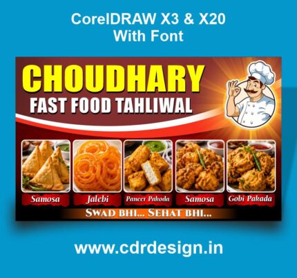 Fast Food Banner Design CDR File