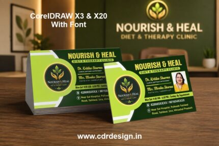 NOURISH & HEAL Visiting Card CDR File
