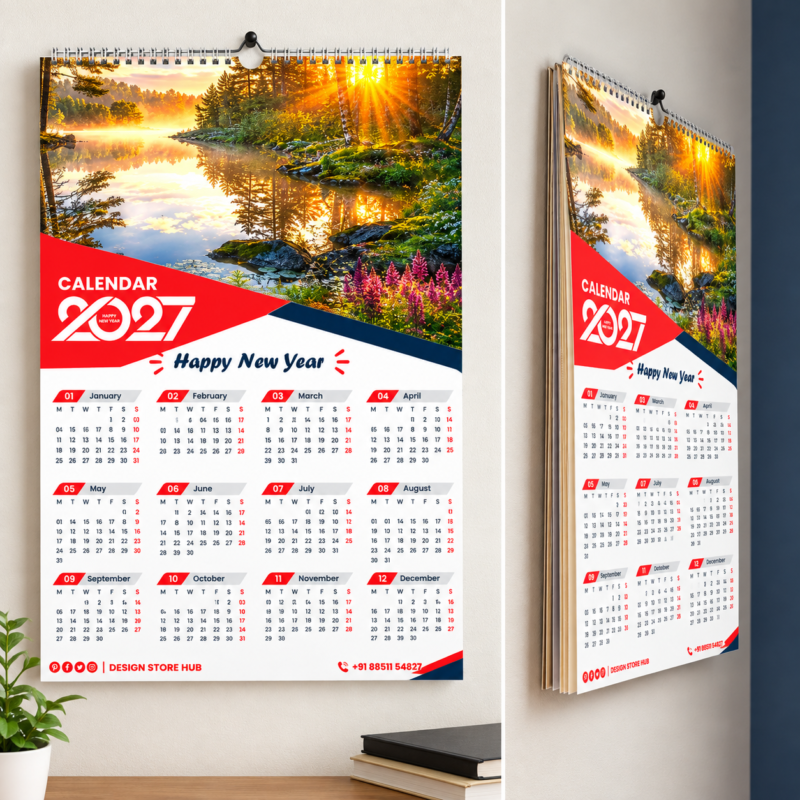 Latest & Best 2027 Calendar CDR Design In Best Price