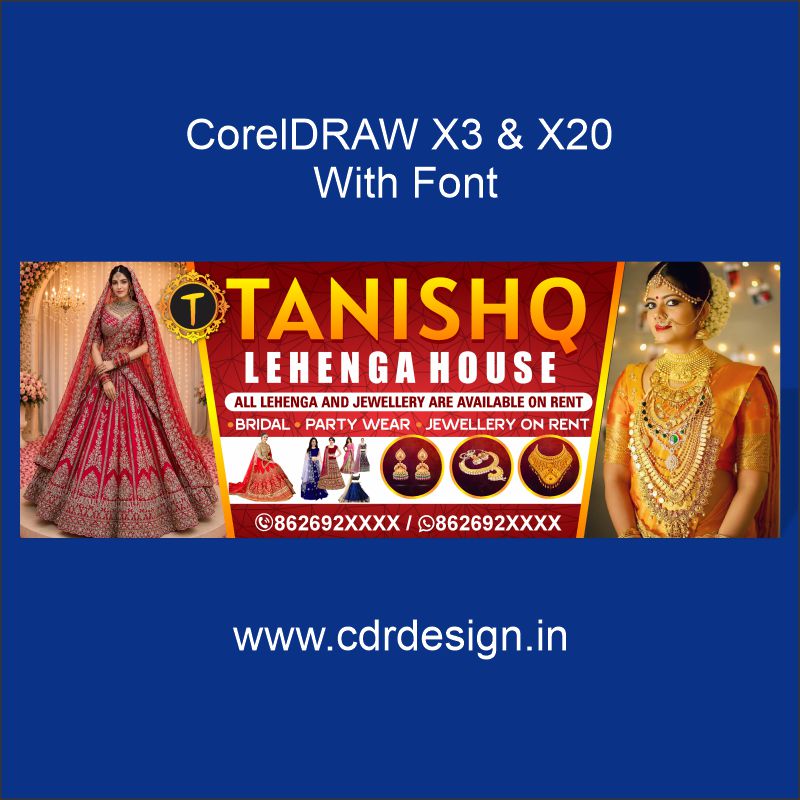 Tanishq Lehenga House Banner CDr File Tanishq Lehenga House Banner CDR File