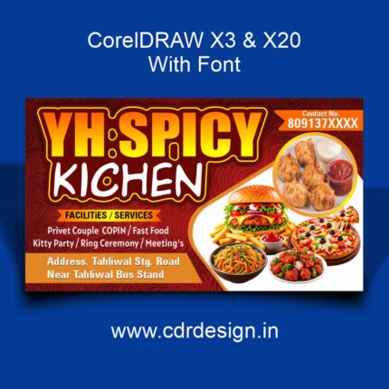 Yh Spicy Fast Food Banner Design CDR File