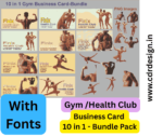 10 Gym & Health Club Business Card Designs Bundle