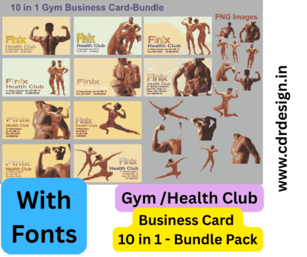 10 Gym & Health Club Business Card Designs Bundle